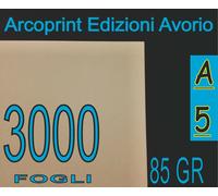 500 FOGLI CARTA AVORIO PER STAMPANTE LASER E INKJET A5 21 x 14,8 cm