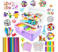 3000 Lavoretti Creativi per Bambini Art Craft Set Scovolini Colorati per Lavoretti per Bambini di età 4-6, 6-8, 8-12 anni Set di Materiali per la Scuola DIY Regali per Ragazze Ragazzi e Bambini, Viola