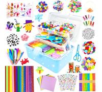 3000 Lavoretti Creativi per Bambini Art Craft Set Scovolini Colorati per Lavoretti per Bambini di età 4-6, 6-8, 8-12 anni Set di Materiali per la Scuola DIY Regali per Ragazze Ragazzi e Bambini, Blu