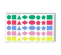3000 Pezzi, 20mm - Bollini Adesivi Colorati, Forme Geometriche Adesive - 8 Forme, 5 Colori
