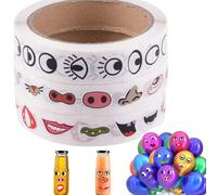 3000 pezzi di adesivi occhio, adesivi a sfera autoadesivi in bianco e nero e colorati con adesivo posteriore per fai-da-te, accessori creativi per bambini Tagli UnicaCarta tessile