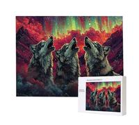 3000 Pezzi di Puzzle, Lupo Aurora del Nord3000 Pezzi di Puzzle per Adulti, Regalo di Anniversario e Natale, Decorazione Della Casa, Prevenzione Della Degenerazione Cerebrale Negli Anziani v-531