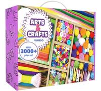 3000 Pezzi Lavoretti Creativi per Bambini DIY Art Craft Set Scovolini Colorati per Lavoretti, Pompon, Sticks, Piume, Scovolini Pipa, Kids Mestiere Fai da Te Decorazioni Giocattoli Regali Bambini