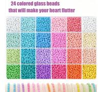 3000 pezzi/Scatola Kit per la realizzazione di gioielli con perline a forma di maccheroni dai colori della dopamina Tagli Unica,Serie gialla,sistema verde,colore blu,Serie viola,colore rosso,Una scato