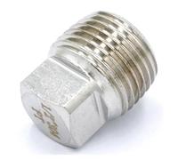 3000 psi 1/2" NPT Male 304 Stainless Steel Hex Head End Cap Water Gas Oil