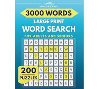 3000 Words Large Print Word Search for Adults and Seniors: Easy Puzzles • 2 Puzzles Per Page • Fun and Relaxing Brain Games