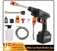 30000mAh 60Bar Lavatrice per auto Pistola Ugello regolabile Lavaggio ad alta pressione wireless portatile con batteria agli ioni di litio per la pulizia dell'auto