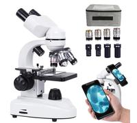 30000x/50000x/70000x Microscopio Binoculare HD, 4 Obiettivi + 4 Oculari, Adattatore Telefonico + Sacchetto per Il Trasporto, Per Gli Adulti Degli Studenti Istruzione Scolastica Domestica 70000X