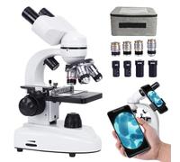 30000x/50000x/70000x Microscopio Binoculare HD, 4 Obiettivi + 4 Oculari, Adattatore Telefonico + Sacchetto per Il Trasporto, Per Gli Adulti Degli Studenti Istruzione Scolastica Domestica 30000X