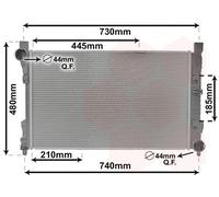 30002288 VAN WEZEL Radiatore, Raffreddamento motore per MERCEDES-BENZ