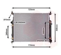 30002436 VAN WEZEL Radiatore, Raffreddamento motore per MERCEDES-BENZ