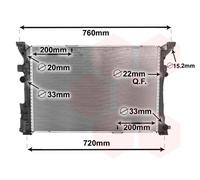 30002653 VAN WEZEL Radiatore, Raffreddamento motore per MERCEDES-BENZ