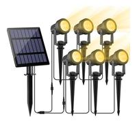 3000K/6000K/RGB Lampada da parete a LED solare per esterni IP65 Lampada da parete per percorso paesaggistico da giardino per la decorazione dell'albero Faretto solare da strada