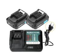 3000mAh 6000mAh, compatibile for Makita, BL1021B BL1041B BL1015B BL1020B BL1040B Batteria ricaricabile for utensili elettrici Batteria sostituibile(2BatteryWithCharger)