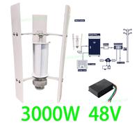 3000W 48V Vertical Generatore per turbina eolica With MPPT Charge Controller Kit