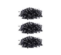3000X Terminale Crimpato Pre-Isolato E1008 18Awg 1,0mm2 Argento Nero