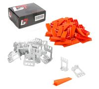 3000x Zuglaschen XL 1mm + 600x Zeppe Set Nivelliersystem Fliesenstärke 12-20mm