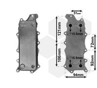 30013701 VAN WEZEL Radiatore olio, Olio motore per CHRYSLER,JEEP,MERCEDES-BENZ