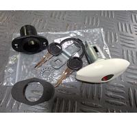 30043.10 SERRATURA CON CILINDRETTO BIANCO PUSH PER PORTELLONE CARAVAN E CAMPER