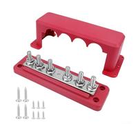 300A M8 6post bordo sbarra collettrice per sistemi di alimentazione automobilistici e marini in per camper, auto, yacht, progettato per durare e connessioni elettriche affidabili (rosso)