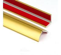 300CM (10 Piedi) Profilo Autoadesivo Impermeabile, Modanatura Flessibile per Angoli Interni/Esterni, Bordi Pareti, Infissi Finestre, Rivestimento Cucina (Sagomatura Giunzion(Size:6CM,Color:Oro lucido)