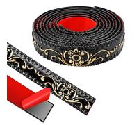 300cm*3.6cm Modanatura Adesiva, Rifiniture da Parete, 3D Finitura Decorativa per Bordi Specchio, Mobili, Cornici Porte, Soffitti, Home Decoration(Nero con Oro)