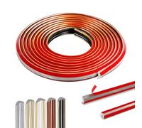 300cm Flessibile Modanatura Adesiva Per Pareti,Profilo Angolare PVC Impermeabile,Boiserie Adesiva Per Pareti Per Parete, Angolo Del Bordo, Cornice Dello Specchio (12 X 9 mm/Oro Nero)