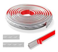 300cm Modanatura Adesiva Vintage Pattern 3d-Flessibile Bordo Adesivo Per Pareti Autoadesivo,Impermeabile Striscia Adesiva Muro Decorativa Per Specchio Ideale Per Porta, Armadio (2cm-Argento)