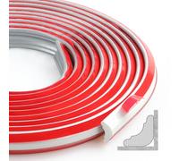 300cm TPE Modanatura Adesiva, Listelli Flessibili per Soffitto Autoadesivi per Bordi di Pareti, Piani di Lavoro di Cucine, Bordi di Piastrelle, Bordi di Soffitti(12 * 9 mm,Argento)