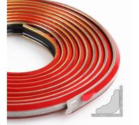 300cm TPE Modanatura Adesiva, Listelli Flessibili per Soffitto Autoadesivi per Bordi di Pareti, Piani di Lavoro di Cucine, Bordi di Piastrelle, Bordi di Soffitti(12 * 9 mm,Oro Nero)