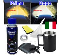 300g Kit Lucidatura Fari Rinnova Ripristina Elimina Graffi Fanali Polimero Blu