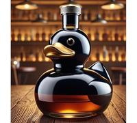 300ML Decanter Whisky - Art Scultura Statua, Bottiglia Decanter Per Whisky A Forma Di Anatra, Divertenti Statuette 3D A Forma Di Bottiglia Di Vino, Set Di Bottiglie Di Vino In Vetro Uniche(B)
