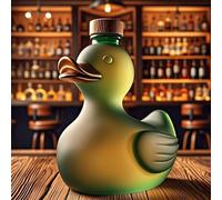 300ML Decanter Whisky Scultura Statua - Bottiglia Decanter Per Whisky A Forma Di Anatra, Divertenti Statuette 3D A Forma Di Bottiglia Di Vino, Set Di Bottiglie Di Vino In Vetro Uniche(C)