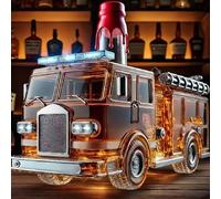 300ML Decanter Whisky Scultura Statua - Bottiglia Di Vino Originale A Forma Di Camion Dei Pompieri 3D, Decanter Per Whisky In Vetro A Tema Automobilistico, Regalo Decorativo Per Auto(B)