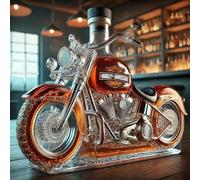 300ML Decanter Whisky Scultura Statua - Bottiglia Di Whisky A Forma Di Motocicletta 3D, Decanter Per Whisky In Vetro Da 10 Once, Bottiglie Di Vino Vuote Creative