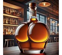 300ML Decanter Whisky Scultura Statua - Bottiglia Di Whisky E Vino A Forma Di Bottino 3D, Caraffa Di Vino In Vetro Originale, Decanter Di Whisky Creativo Personalizzato, Regali(D)