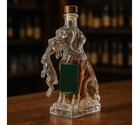 300ML Decanter Whisky Scultura Statua - Bottiglia Di Whisky E Vino A Forma Di Coniglio Con Cane, Originale Decanter In Vetro Per Whisky, Caraffa Vuota Per Vino A Tema Animale Creativo