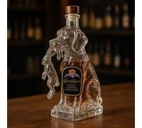 300ML Decanter Whisky Scultura Statua - Decanter Di Whisky In Vetro Con Motivo A Forma Cane, Bottiglia Di Whisky E Vino A Forma Di Coniglio Con Cane 3D, Caraffa Vuota Per Vino A Tema Animale(A)