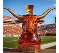 300ML Decanter Whisky Scultura Statua - Decanter Per Whisky A Forma Di Testa Di Toro 3D, Bottiglia Di Vino In Vetro A Tema Calcio, Per Conservare Liquori, Bottiglie Di Vino Vuote Creative(F)