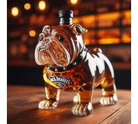 300ML Decanter Whisky Scultura Statua - Decanter Per Whisky Boston Terrier 3D - Statua Di Bottiglia Di Vino Di Cane Carina E Unica, Per Gli Amanti Degli Animali, Decanter Decorativo Cuccioli(A)