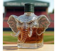 300ML Decanter Whisky Scultura Statua - Decanter Per Whisky In Vetro A Forma Di Elefante 3D, Scultura Creativa Di Bottiglia Di Vino Da Whisky A Tema Animale, Regalo Di Bottiglie Di Vino Vuote(B)
