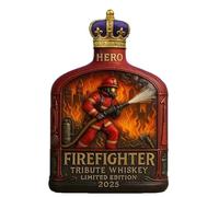 300ML Decanter Whisky Scultura Statua - Scultura 3D A Forma Di Bottiglia Di Whisky E Vino A Forma Di Pompiere, Decanter Per Whisky In Stile Pompiere, Regali Decorativi, Contenitori Vino(#1)