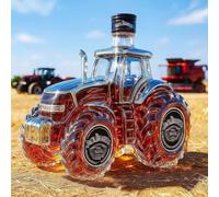 300ML Decanter Whisky Scultura Statua - Scultura 3D A Forma Di Decanter Per Whisky A Forma Di Auto, Statua Di Bottiglia Di Vino Per Whisky A Forma Di Trattore, Bottiglia Di Vino Vuota(A)