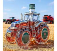 300ML Decanter Whisky Scultura Statua - Scultura 3D A Forma Di Decanter Per Whisky A Forma Di Auto, Statua Di Bottiglia Di Vino Per Whisky A Forma Di Trattore, Bottiglia Di Vino Vuota(C)