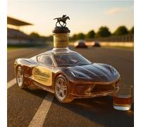 300ML Decanter Whisky Scultura Statua - Scultura 3D Di Bottiglia Di Whisky E Vino A Forma Di Auto Sportiva, Decanter Di Whisky In Vetro A Tema Auto, Bottiglie Di Vino Vuote Soffiate A Mano(#3)