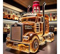 300ML Decanter Whisky Scultura Statua - Statua In Vetro Con Decanter Per Whisky, Scultura 3D A Forma Di Camioncino Per Whisky E Vino, Barware Per La Conservazione Dei Liquori Soffiato A Mano(C)