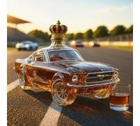 300ML Decanter Whisky Scultura Statua - Statue Di Bottiglie Di Whisky A Forma Di Auto In 3D, Sculture Di Decanter Di Whisky In Vetro Originali, Regali Caraffe Vino Vuote A Prova Perdite(C)