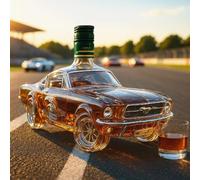 300ML Decanter Whisky Scultura Statua - Statue Di Bottiglie Di Whisky Per Auto Da 300 Ml, Sculture Di Decanter In Vetro Originali, Caraffe Di Vino Vuote A Prova Di Perdite, Ornamenti(D)