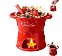 300ml Porcelain Chocolate Fondue Mug with Forks,Ceramic Fondue Pot Set,Chocolate Melting Cups,Sweet Fondue Cup,Chocolate Fondue Mug Tealight,For Holiday Dessert Family Party Fun Party Share-A