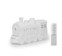 300ML Vintage Steam Train Essential Oil Diffuser with Dual Mist & 2-Color LED, Quiet Aromatherapy Humidifier with Auto Shut-Off, Cool Mist Air Diffuser for Bedroom, Office, Home Decor(Ivory White)